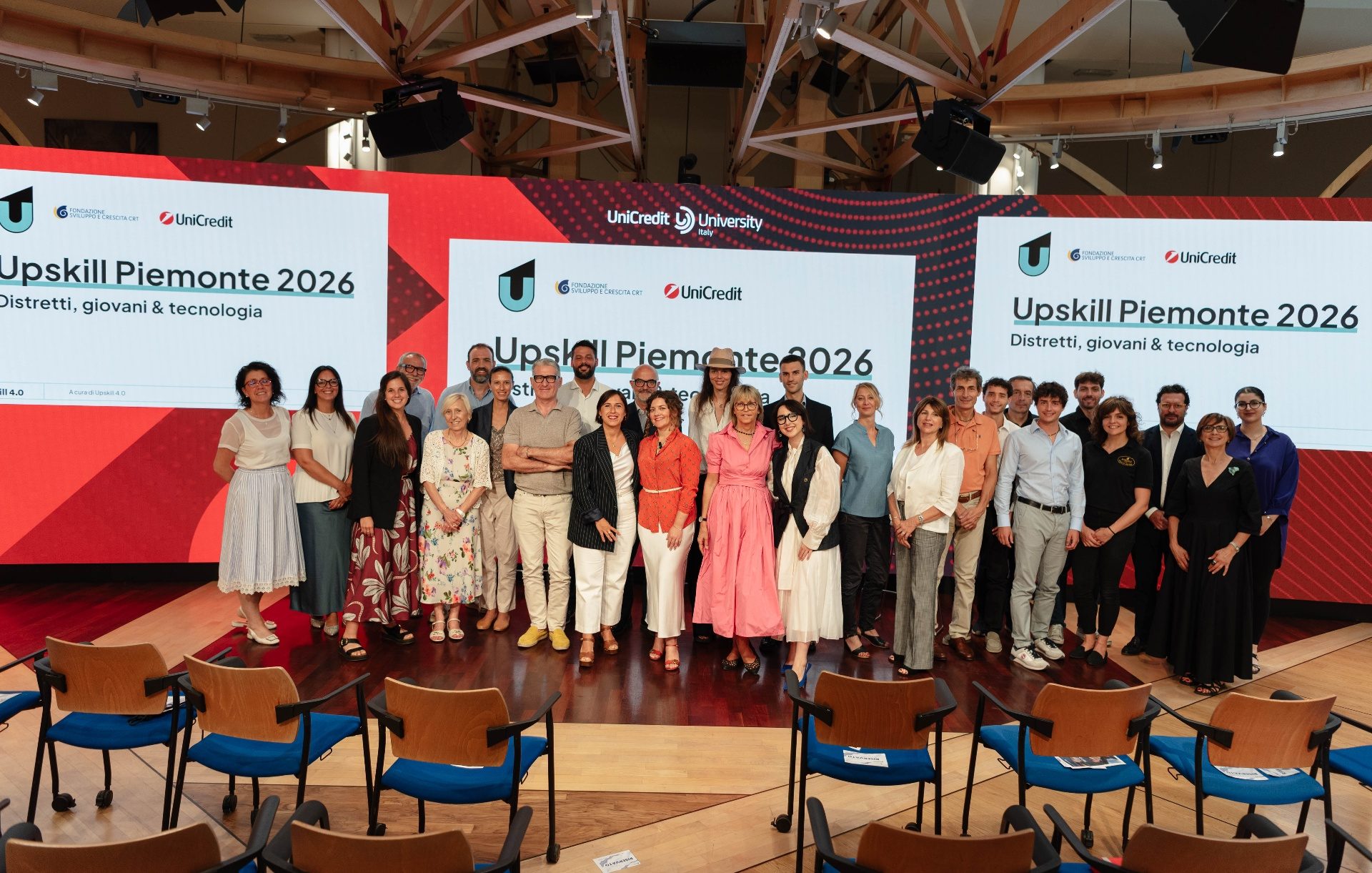 Evento Upskill Piemonte — foto di gruppo con partecipanti e partner
